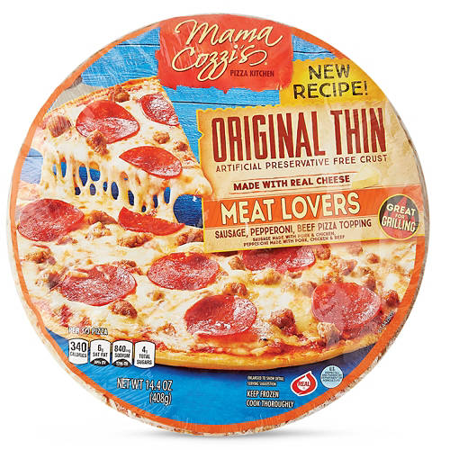 mamamariko Mama Cozzi's Pizza Kitchen Original Thin Meat Lover's, 14.4 oz